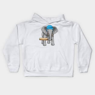 Elephant Cricket Cricket bat Kids Hoodie